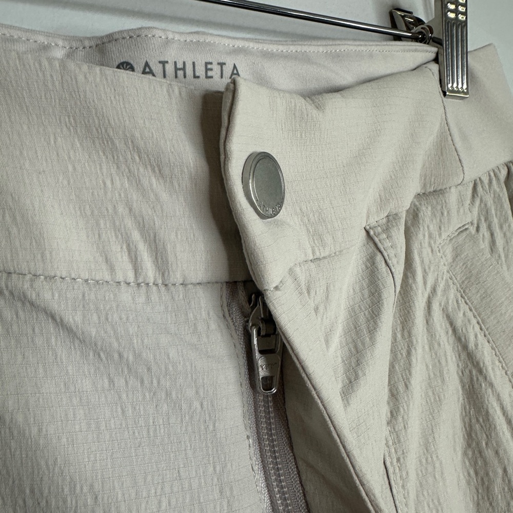 Athleta Trekkie Hike Pant Size 2 Straight Leg Cream Utility Pants - Picture 3 of 8